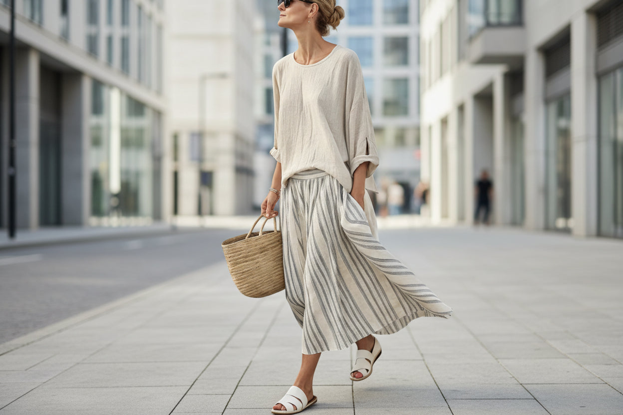 Women’s Beach Vacation Two Piece Set – Loose Summer Outfit FitiqueFit