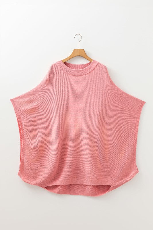 Plus Size Ribbed Knit Crewneck Poncho Sweater Shop Style & More | Fresh Looks, Everyday Deals & Free Shipping