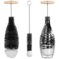 Soda Stream Bottle Brush with Beechwood Handle Glassware Jars Cleaner Kitchen Cleaning Tool Drink Bottle Cup Cleaning Brush