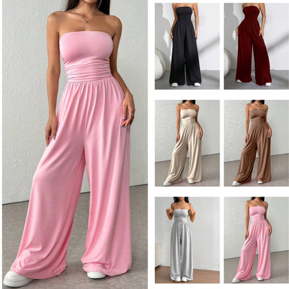 High-Waist Wide-Leg Pants & Tube Top Set – 6 Colors, S–2XL FitiqueFit