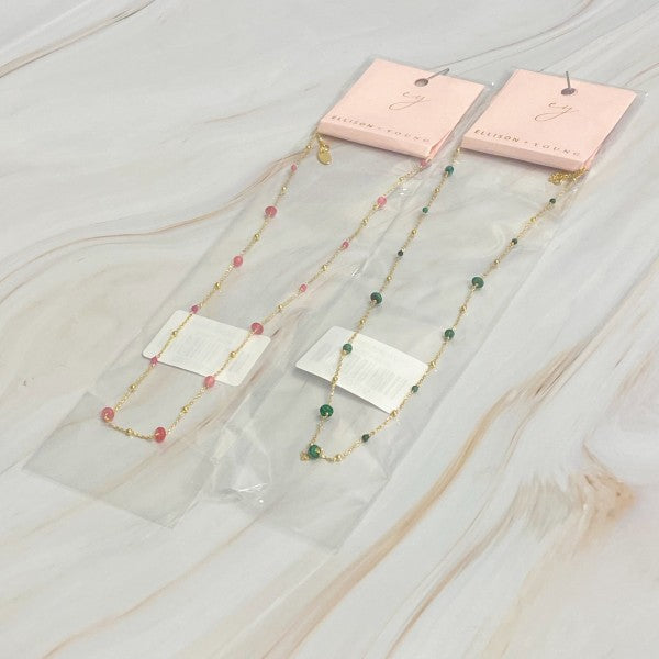 Dainty Precious Stone Bead Necklace Shop Style & More | Fresh Looks, Everyday Deals & Free Shipping