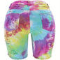 TieDye Denim Shorts Edgy Summer High Waist