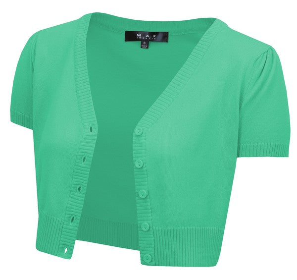 Cropped Bolero Knit Sweater Cardigan Short Sleeve Shop Style & More | Fresh Looks, Everyday Deals & Free Shipping