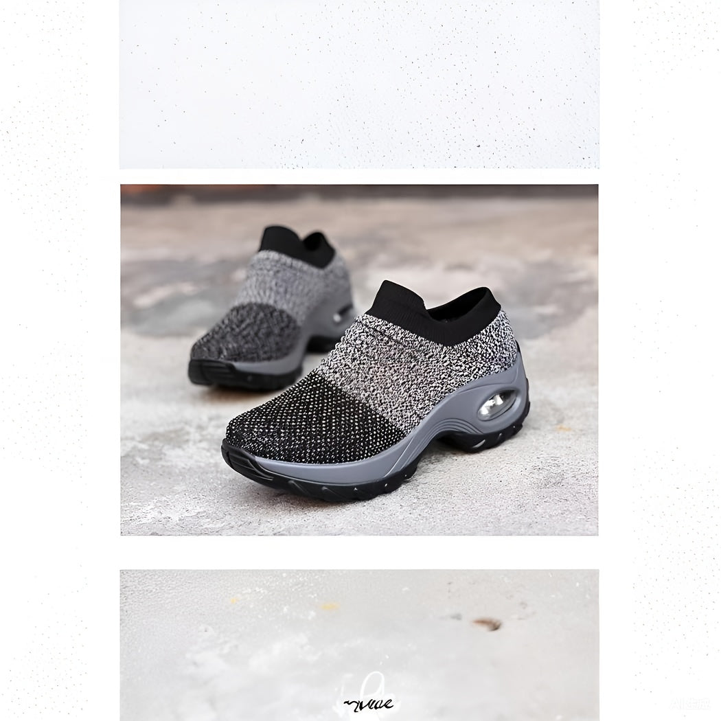 Women's Air Cushion Sole Chunky Sneakers - Lightweight Mesh Low Top Running Shoes - Breathable & Comfortable - For Women - Suitable for Running, Walking & Casual Wear - Great Gift for Fitness Enthusiasts NovaCart