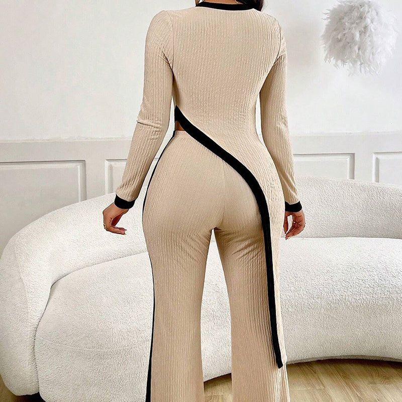 Women’s Asymmetrical Top and Pants Set FitiqueFit