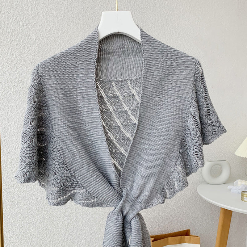 Women'S Stylish Openwork Yarn Shawl - Lightweight, Breathable Polyester, Perfect for Layering or Standalone Outfits, Machine Washable, Weekend Casual Wrap | Versatile Shawl | Stylish Knitwear, Shawls for Winter NovaCart