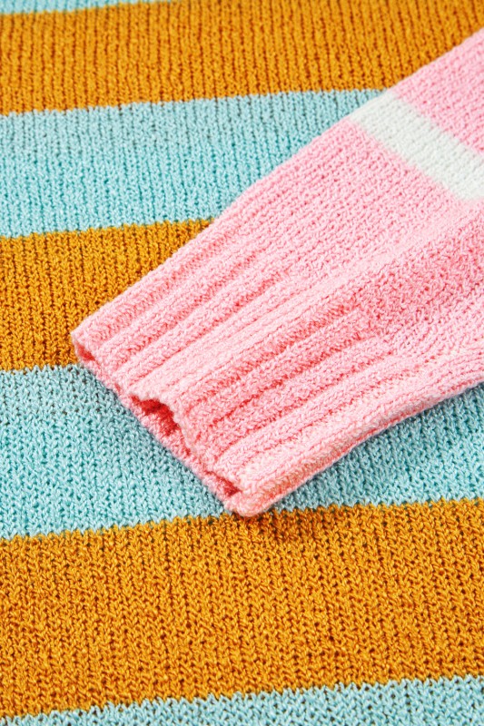 Stripe Colorblock Long Sleeve Sweater Shop Style & More | Fresh Looks, Everyday Deals & Free Shipping