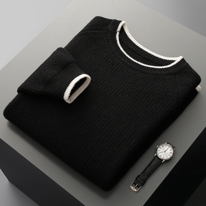 New Round Neck Double-strand Thickened Sweater For Men Grayceful LLC