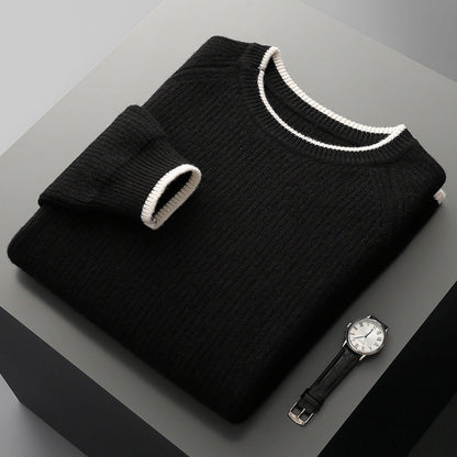 New Round Neck Double-strand Thickened Sweater For Men Grayceful LLC