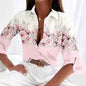 Women’s Stripe Print Long-Sleeve Blouse FitiqueFit