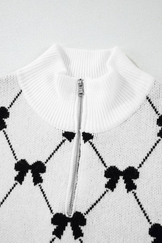 Bow Colorblock Quarter-Zip Collared Sweater Shop Style & More | Fresh Looks, Everyday Deals & Free Shipping