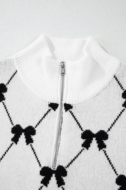 Bow Colorblock Quarter-Zip Collared Sweater Shop Style & More | Fresh Looks, Everyday Deals & Free Shipping