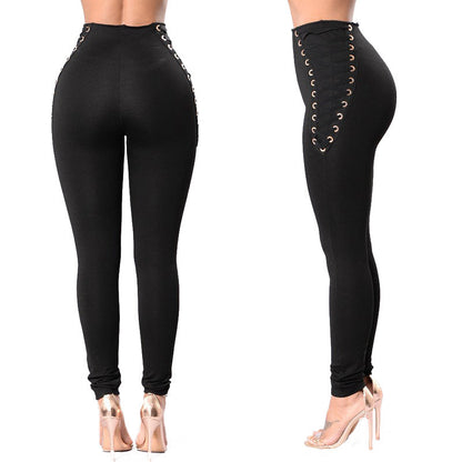 Women's Small Cross Strap Leggings Large Size Stitching See size chart under “more details” The Fashion Celestial