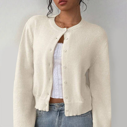 Light Ribbed Button-Up Cardigan FitiqueFit