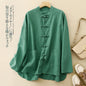 Women’s Retro Chinese-Style Cotton & Linen Loose Top FitiqueFit