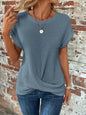 Women’s Textured Cuff Short‑Sleeve Tee FitiqueFit