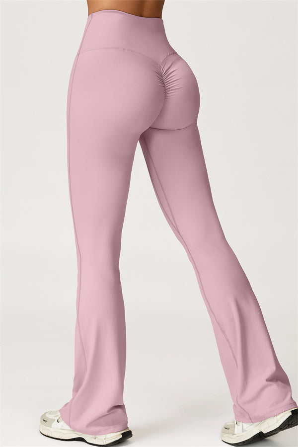 The Lily Belle Crop Top Flared Leggings 2-Piece Set Fitglutes Activewear Gymwear Sportswear & Workout Clothes