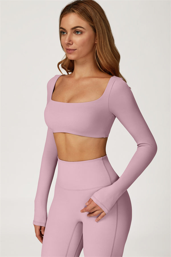 The Lily Belle Crop Top Flared Leggings 2-Piece Set Fitglutes Activewear Gymwear Sportswear & Workout Clothes
