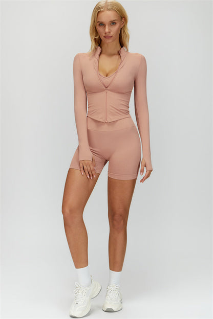 The Delight Jacket Shorts 2-Piece Set Fitglutes Activewear Gymwear Sportswear & Workout Clothes