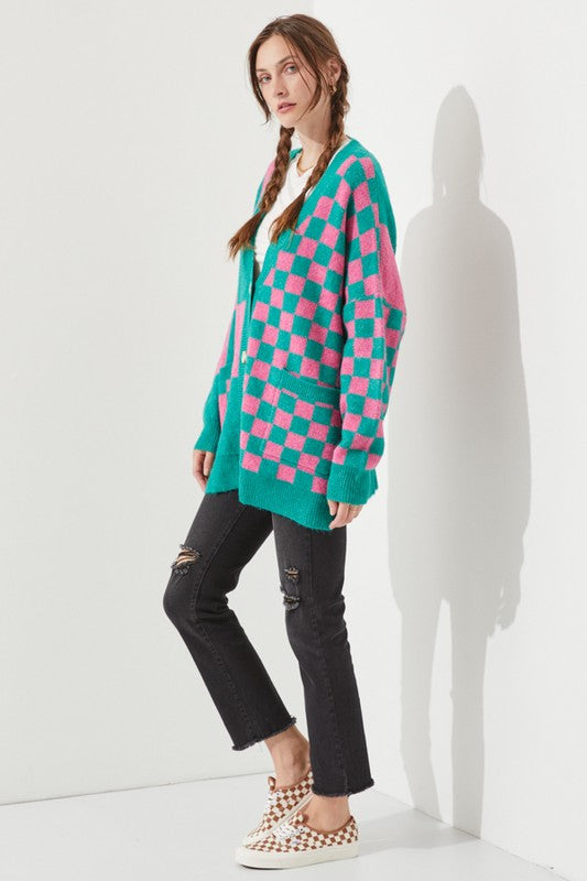 CHECKERED OVERSIZED SWEATER JJK5031P Shop Style & More | Fresh Looks, Everyday Deals & Free Shipping