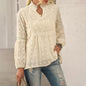 Women’s Long‑Sleeve V‑Neck Business Casual Blouse FitiqueFit