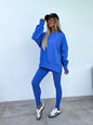 Women’s Casual Sweater Suit – Loose Split Top & Fitted Trousers Set FitiqueFit