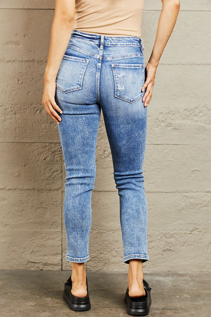 BAYEAS Mid Rise Distressed Skinny Jeans New Era Fashion LLc
