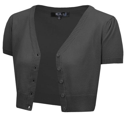 Cropped Bolero Knit Sweater Cardigan Short Sleeve Shop Style & More | Fresh Looks, Everyday Deals & Free Shipping