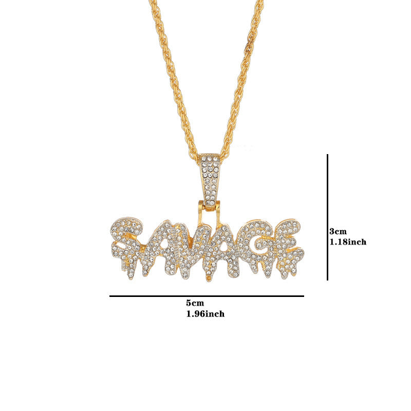 Men's Punk Classic Luxury with Synthetic Cubic Zirconiaia Pendant Hip Hop Gothic Cool Men's Necklace Fashion Jewelry Accessories Gift Jewelry NovaCart