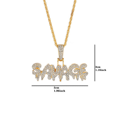 Men's Punk Classic Luxury with Synthetic Cubic Zirconiaia Pendant Hip Hop Gothic Cool Men's Necklace Fashion Jewelry Accessories Gift Jewelry NovaCart