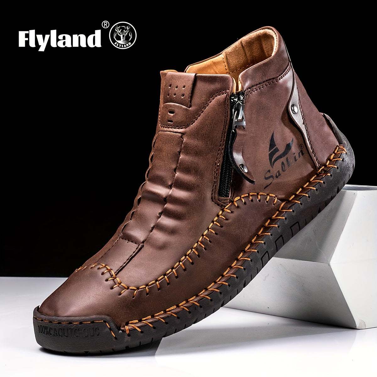 FLYLAND Fashion Vintage Chukka Boots Driving Walking Shoes Business Casual Ankle Boots Daily Work Office Shoes NovaCart
