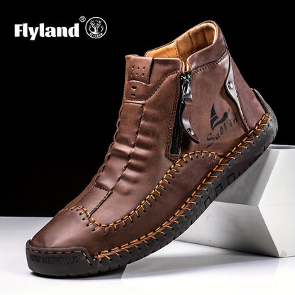FLYLAND Fashion Vintage Chukka Boots Driving Walking Shoes Business Casual Ankle Boots Daily Work Office Shoes NovaCart