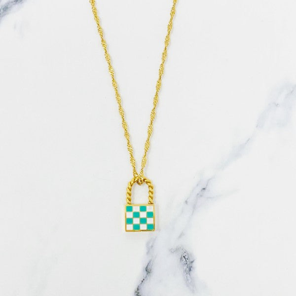 Checkered Locket Necklace Shop Style & More | Fresh Looks, Everyday Deals & Free Shipping