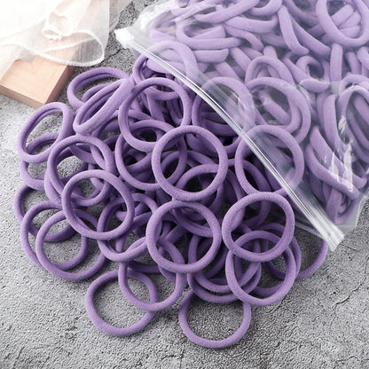 50pcs/Set Women   Basic Hair Bands 1.57inch Simple Solid Colors Elastic Headband Hair Ropes Ties Hair Accessories Ponytail Holder NovaCart