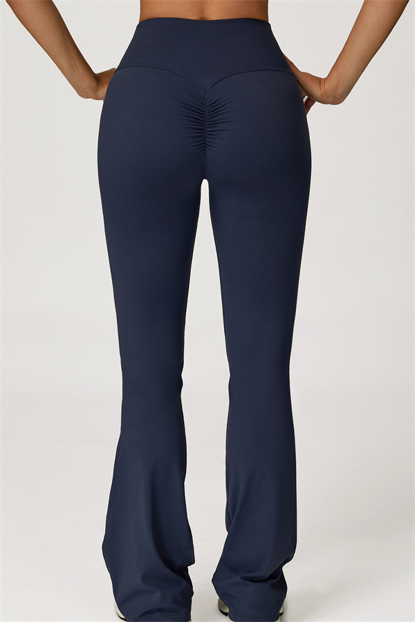 The Lily Belle Crop Top Flared Leggings 2-Piece Set Fitglutes Activewear Gymwear Sportswear & Workout Clothes