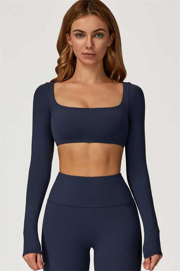 The Lily Belle Crop Top Flared Leggings 2-Piece Set Fitglutes Activewear Gymwear Sportswear & Workout Clothes