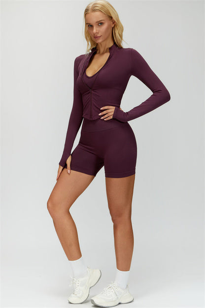 The Delight Jacket Shorts 2-Piece Set Fitglutes Activewear Gymwear Sportswear & Workout Clothes