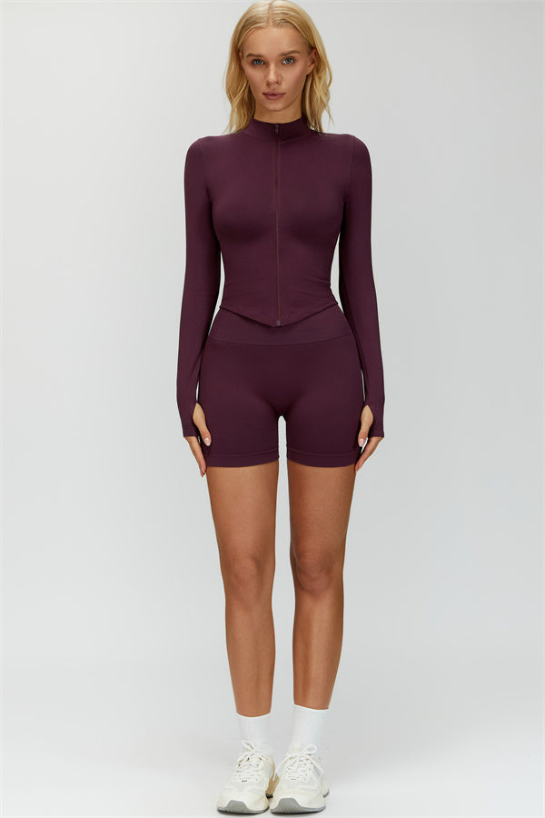 The Delight Jacket Shorts 2-Piece Set Fitglutes Activewear Gymwear Sportswear & Workout Clothes