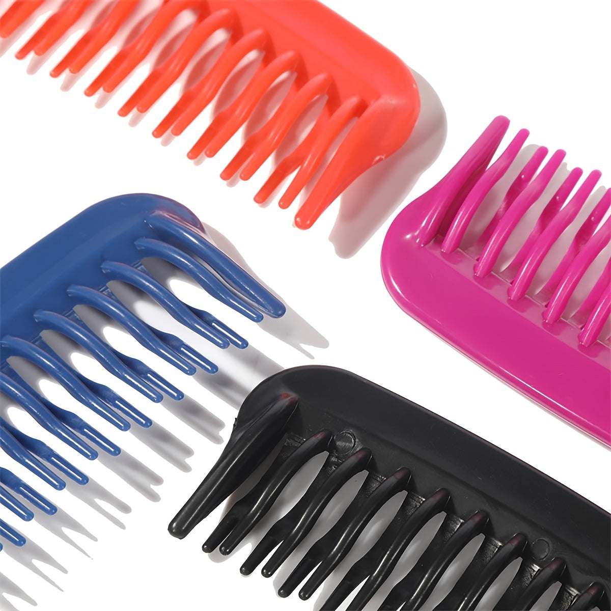 1pc Double Row Wide Tooth Detangler Hair Comb Shampoo Comb With Handle For Long Curly Wet Or Dry Hair NovaCart