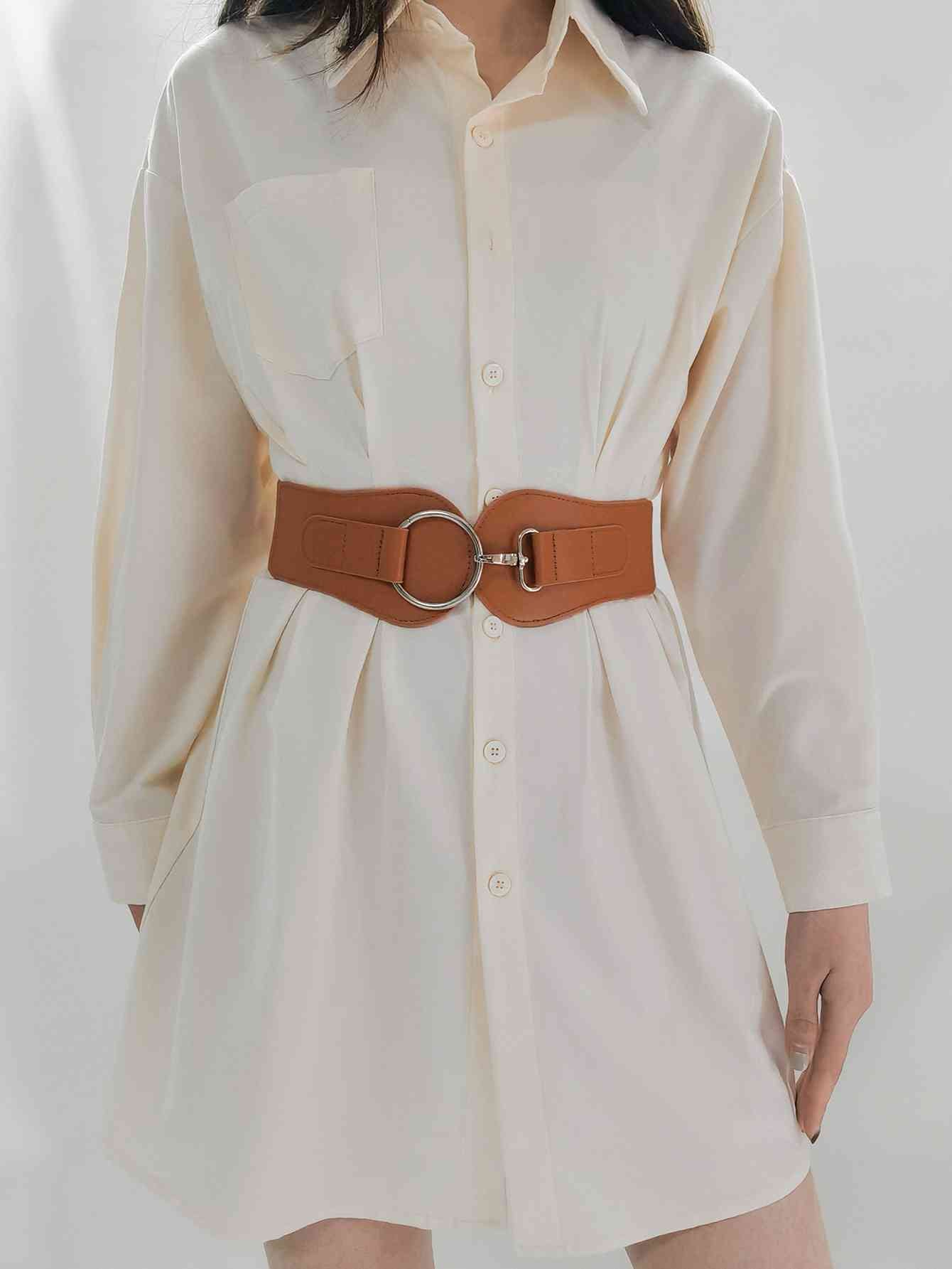 Elegant Fashion PU Elastic Wide Belt – Adjustable Comfort Fit See size chart under “more details” The Fashion Celestial