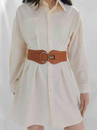 Elegant Fashion PU Elastic Wide Belt – Adjustable Comfort Fit See size chart under “more details” The Fashion Celestial