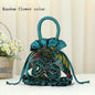 Floral Decor Drawstring Handbag, Trendy Small Evening Bag, Simple Phone Bag, Cute Bucket Bag NovaCart