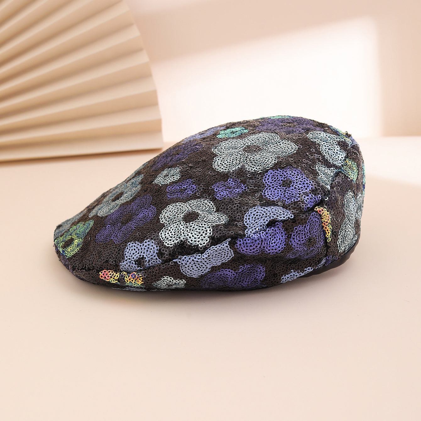 Sequin Flower Beret – Trendy Painter's Hat for Women | Outdoor & Everyday Style FitiqueFit