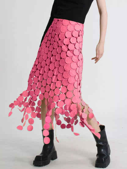 Fringe Midi Skirt See size chart under “more details” The Fashion Celestial