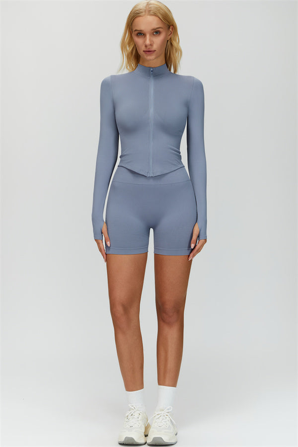 The Delight Jacket Shorts 2-Piece Set Fitglutes Activewear Gymwear Sportswear & Workout Clothes