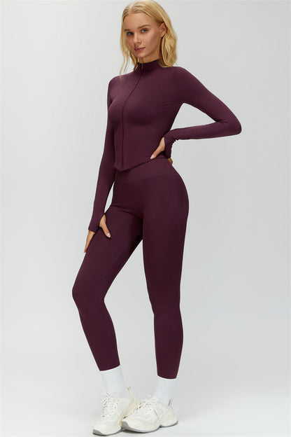 The Delight Jacket Sports Bra Leggings 3-Piece Set Fitglutes Activewear Gymwear Sportswear & Workout Clothes