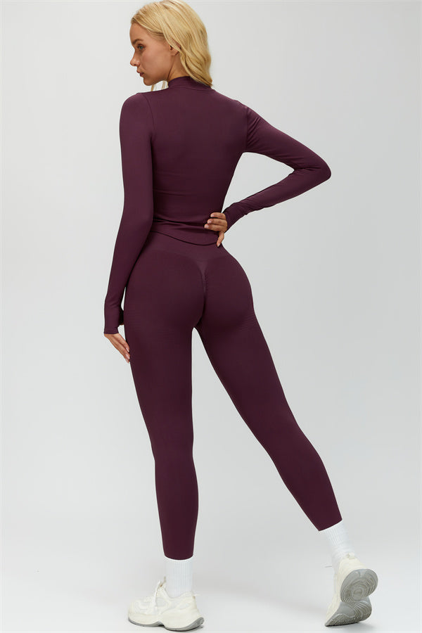 The Delight Jacket Sports Bra Leggings 3-Piece Set Fitglutes Activewear Gymwear Sportswear & Workout Clothes