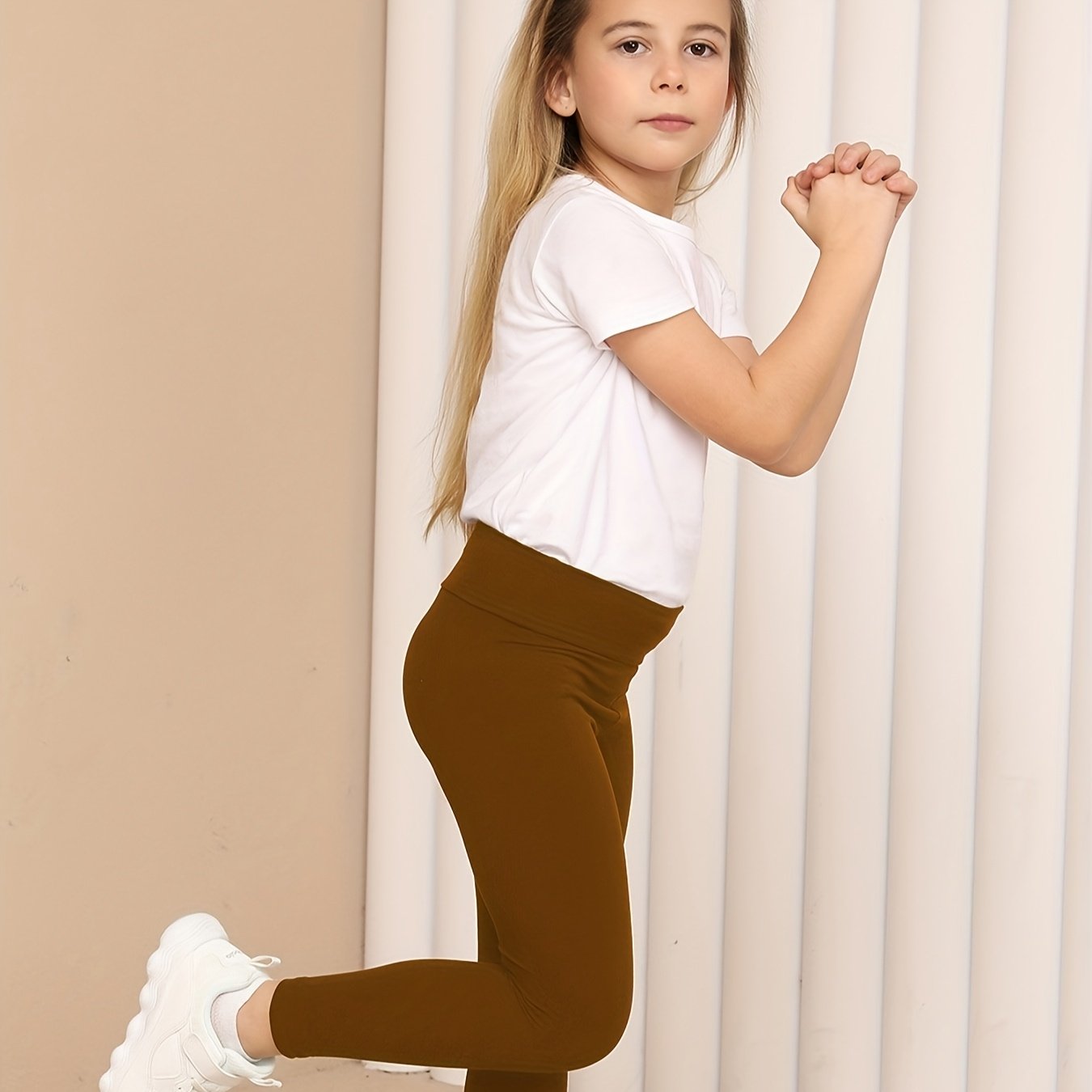 Girls' Super Soft High-Stretch Leggings - Solid Black Tight Pants with Elastic Waistband, All-Season Stretchy Leggings for Girls, Everyday & Formal Outfits - SOFTMILK NovaCart