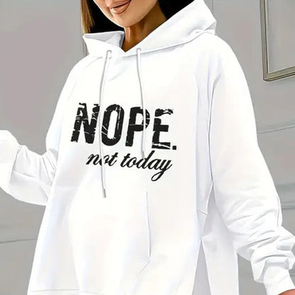 Casual 2-Piece Set Solid Color Leggings & Letter Print Hooded Sweatshirt FitiqueFit