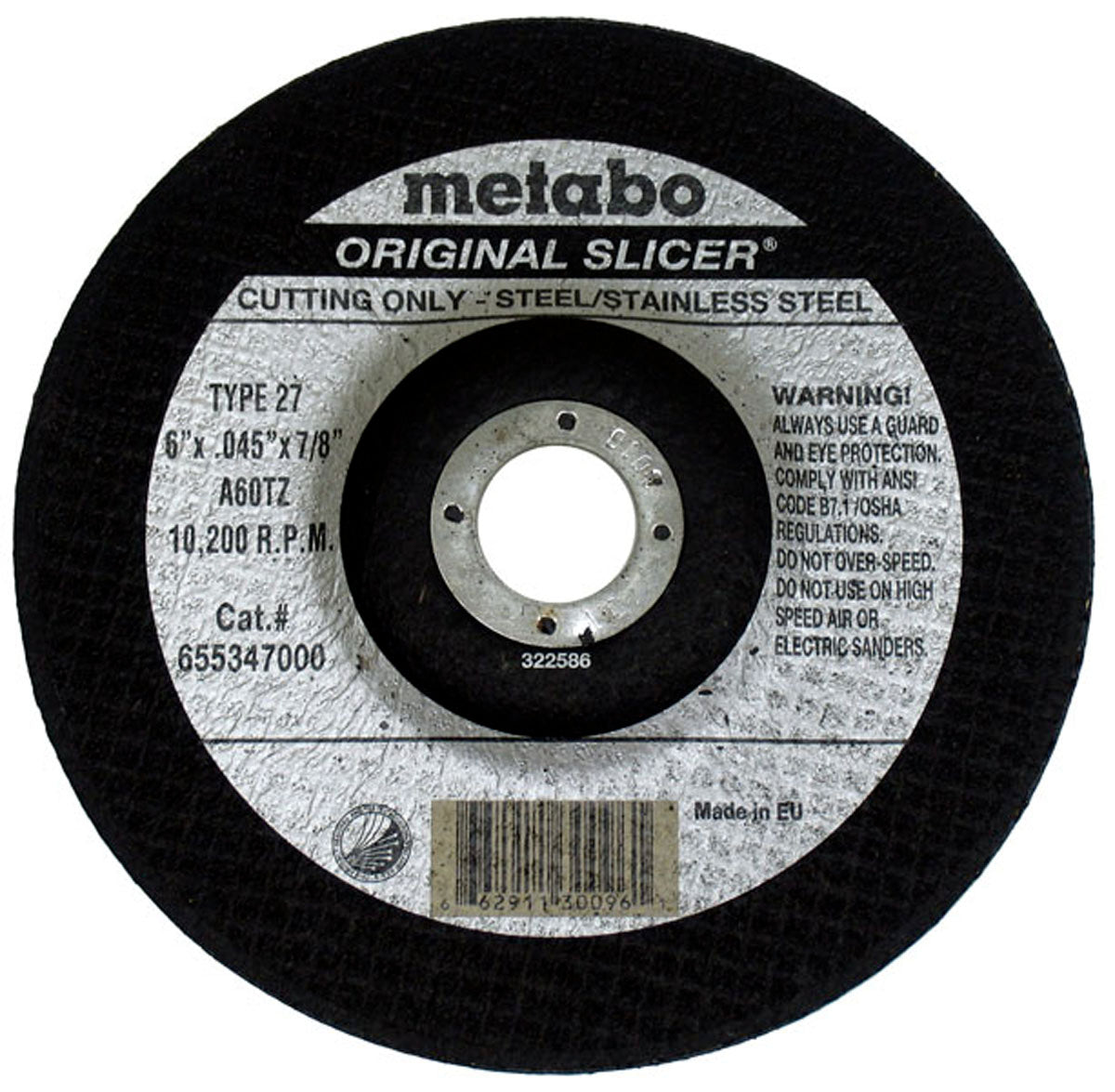 Metabo 655347000 6" Type 27 Original Slicer VM Hardware